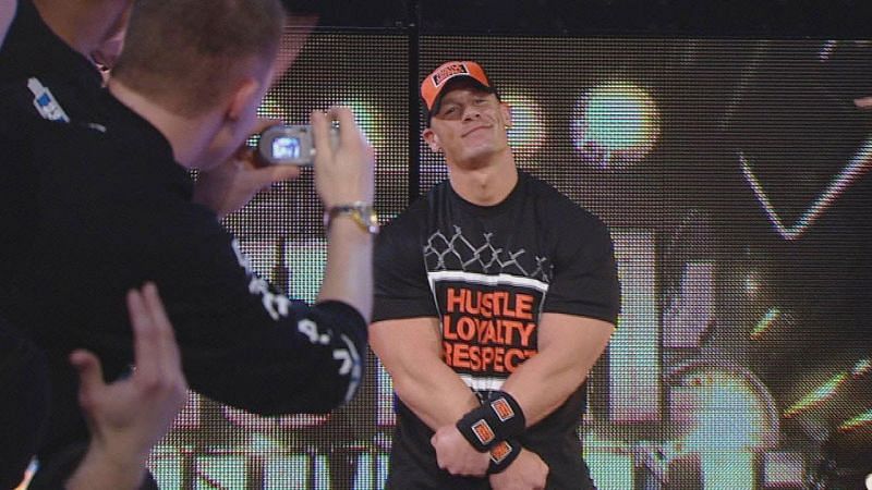 Fans didn't see him coming: John Cena at the Royal Rumble 2008.